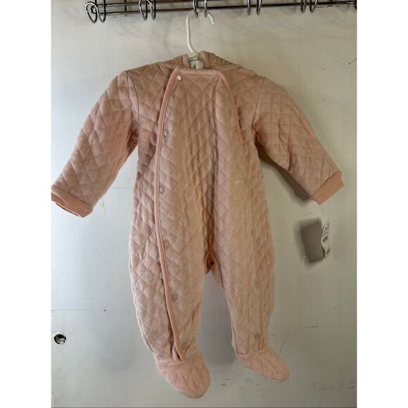 Nordstrom baby girl quilted snowsuit hooded ears - Picture 2 of 9